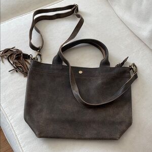 Elegant Brown Suede Women's Bag